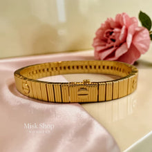 Premium handcrafted love style bangle plated with 21K gold 3 micron thickness