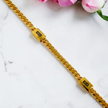 Monaco 21K gold plated adjustable anklet with Misk Shop Color Protection Technology, featuring an elegant chain-inspired design.