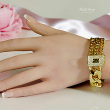 اسوارة عريضة مطلية ذهب مستوحاة من موناكو من Misk Shop
