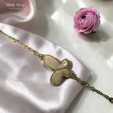 
اسوارة فراشة من الصدف الطبيعي مطلية ذهب عيار 18 قابلة للتعديل من Misk Shop