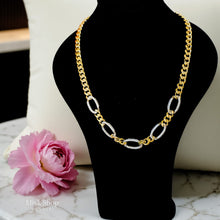 Oval link chain necklace gold plated 18K stainless steel women jewelry