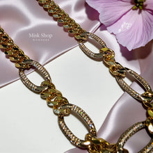 Oval link chain necklace gold plated 18K stainless steel women jewelry
