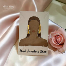 حلق بيضاوي ناعم مطلي ذهب عيار 21 من Misk Shop