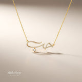 Hob Arabic Necklace – 21K Gold Plated