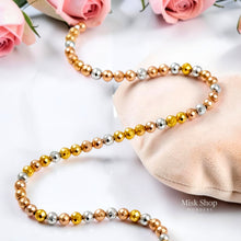 Tri-color gold plated anklet for everyday layering by Misk Shop.