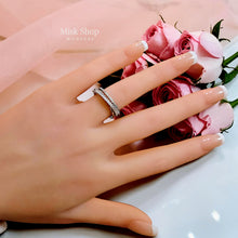18K Gold & White Gold Plated Open Crossover Ring – Free Size