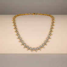 Royal Two-Tone Gold Bridal Zircon Jewelry Set