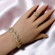 Royal Two-Tone Gold Bridal Zircon Jewelry Set