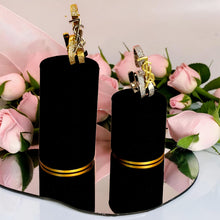 Gold and silver Saint Laurent inspired double band zircon rings – Misk Shop