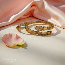 Soft Snake Jewelry Set – 5A Zircon Gold Plated (Free Size)