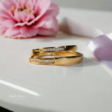حلق دائري كلاسيك مطلي ذهب 21 من Misk Shop