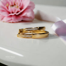 حلق دائري كلاسيك مطلي ذهب 21 من Misk Shop