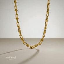 Tiffany inspired classic gold chain necklace 18k gold plated elegant design from Misk Shop
