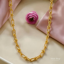 Tiffany inspired classic gold chain necklace 18k gold plated elegant design from Misk Shop
