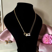 Tiffany inspired jewelry set necklace bracelet earrings gold plated with 5A zircon stones from Misk Shop
