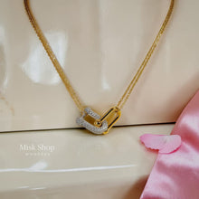 Tiffany inspired jewelry set necklace bracelet earrings gold plated with 5A zircon stones from Misk Shop
