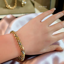 اسوارة مجدولة ثلاثية الألوان مطلي ذهب 21 من Misk Shop