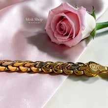 اسوارة مجدولة ثلاثية الألوان مطلي ذهب 21 من Misk Shop