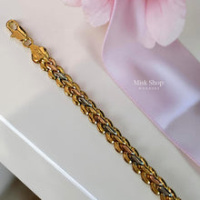 اسوارة مجدولة ثلاثية الألوان مطلي ذهب 21 من Misk Shop