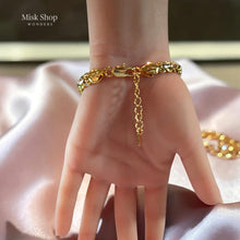 اسوارة مجدولة ثلاثية الألوان مطلي ذهب 21 من Misk Shop