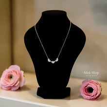 Triple heart zircon necklace 21k gold plated elegant jewelry from Misk Shop
