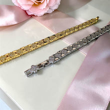 Van Cleef inspired floral bracelet with premium 5A zircon stones available in gold and silver adjustable size bracelet