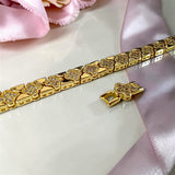 Van Cleef inspired floral bracelet with premium 5A zircon stones available in gold and silver adjustable size bracelet