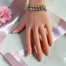 Van Cleef inspired floral bracelet with premium 5A zircon stones available in gold and silver adjustable size bracelet