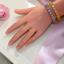 
Van Cleef inspired floral bracelet with premium 5A zircon stones available in gold and silver adjustable size bracelet