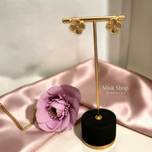 Van Cleef inspired clover jewelry set necklace bracelet earrings gold plated elegant jewelry from Misk Shop
