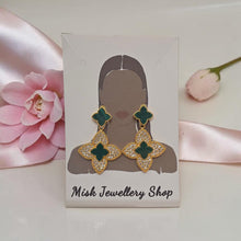 حلق فاخر مرصع زيركون مستوحى من فان كليف من Misk Shop