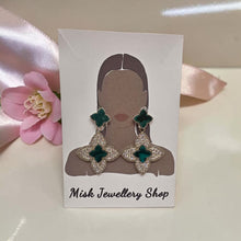 حلق فاخر مرصع زيركون مستوحى من فان كليف من Misk Shop